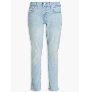 Frame Denim Le Garcon mid rise straight leg Light Blue Jeans in Finn Sz 28